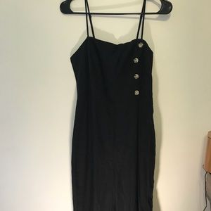 UO Black Floor-Length Jumpsuit